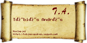 Tóbiás András névjegykártya