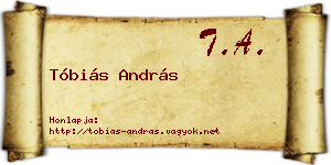 Tóbiás András névjegykártya